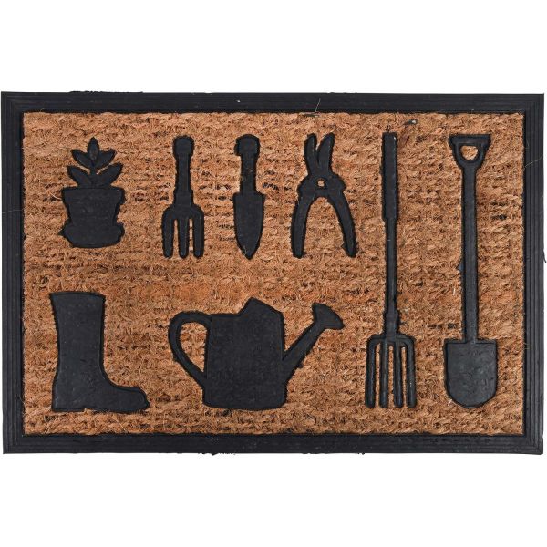 Paillasson coco et caoutchouc 60 x 40 cm