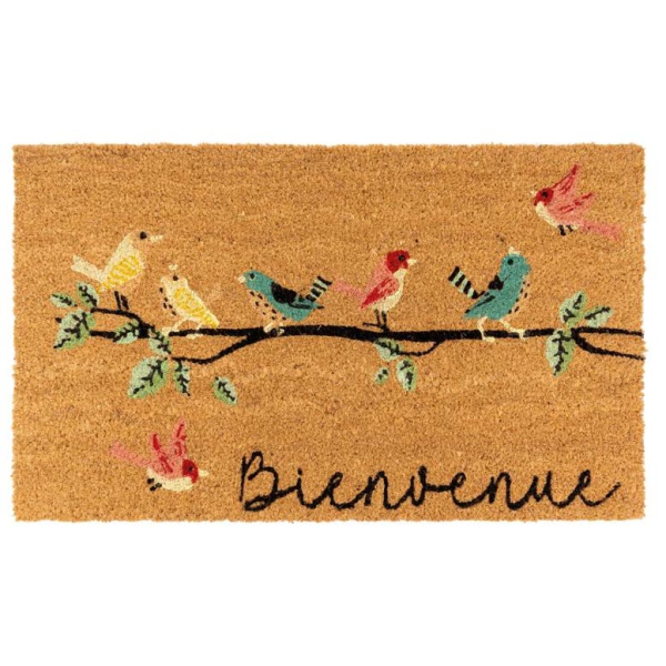 Paillasson coco intérieur extérieur 75 x 45 cm