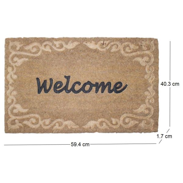 Paillasson coco relief Welcome - ESSCHERT DESIGN