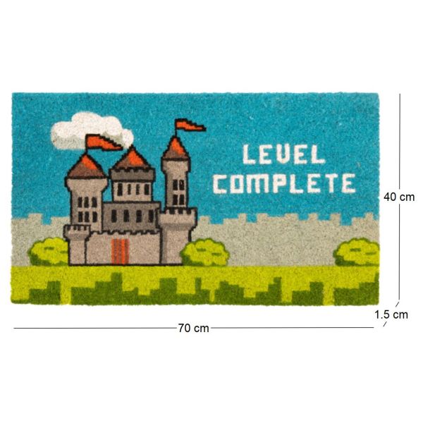 Paillasson déco en fibres de coco 70 x 40 cm - 14,25