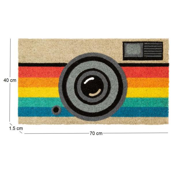 Paillasson déco en fibres de coco 70 x 40 cm - 14,25