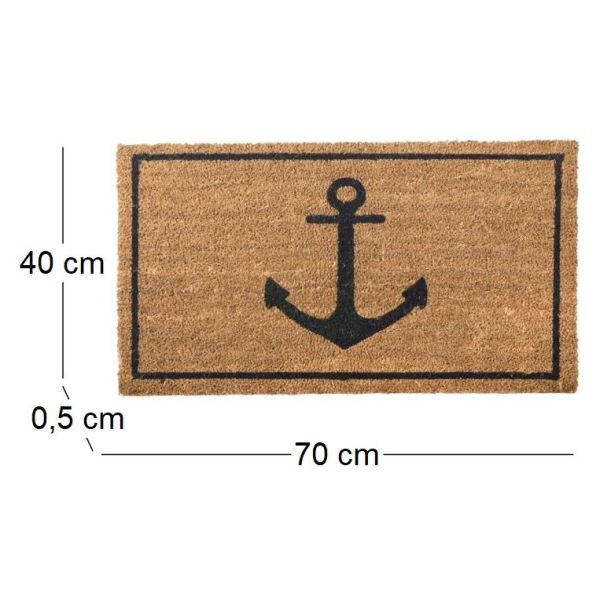 Paillasson en fibres de coco 70 x 40 cm - BAT-0137