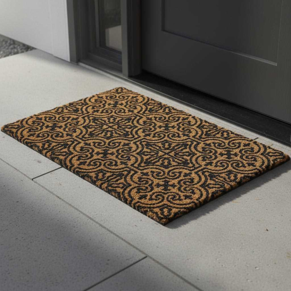 Paillasson en fibres de coco Arabesques 60 x 40 cm modèle aléatoire - SIL