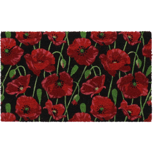 Paillasson en fibres de coco Coquelicots