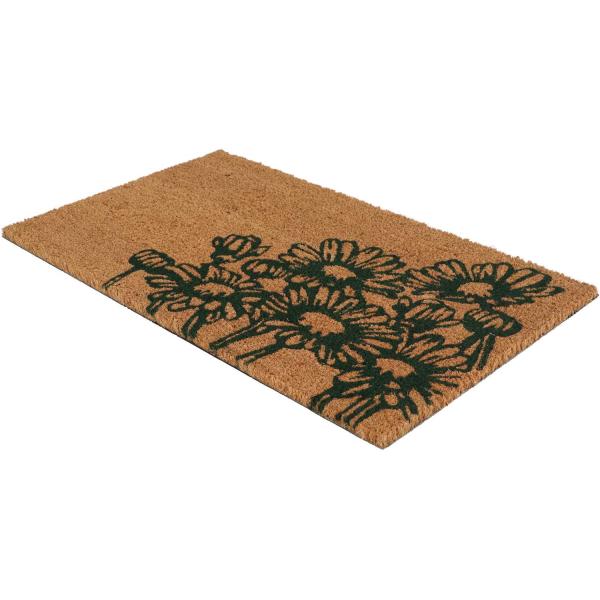 Paillasson en fibres de coco Fleurs - ESS-1937