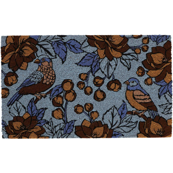 Paillasson en fibres de coco Flowers and bird