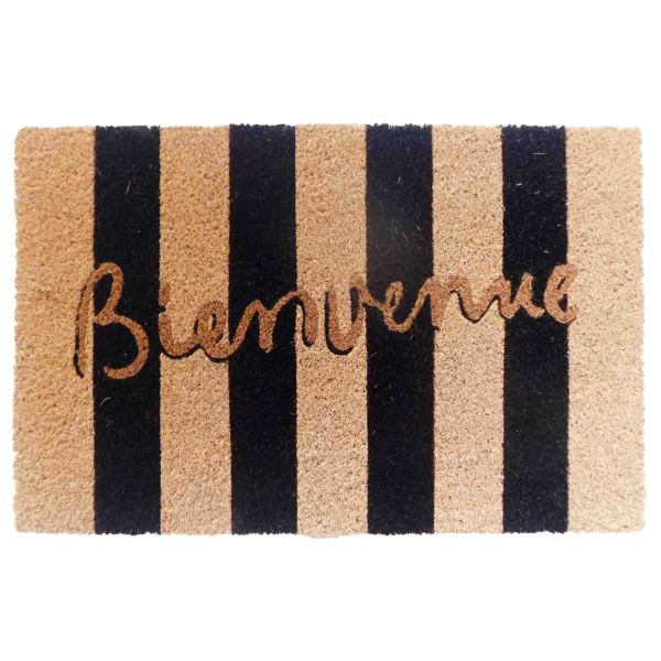 Paillasson en fibres de coco 60 x 40 cm Stripe