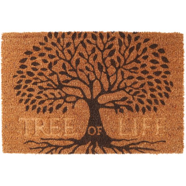 Paillasson en fibres de coco Tree of life 60 x 40 cm