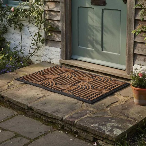 Paillasson en fibres de coco et caoutchouc avec motifs 75 x 45 cm - BEST FOR BOOTS