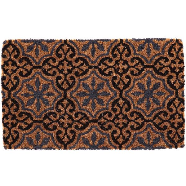 Paillasson en fibres de coco à motifs 75 x 45 cm