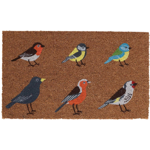 Paillasson en fibres de coco oiseaux