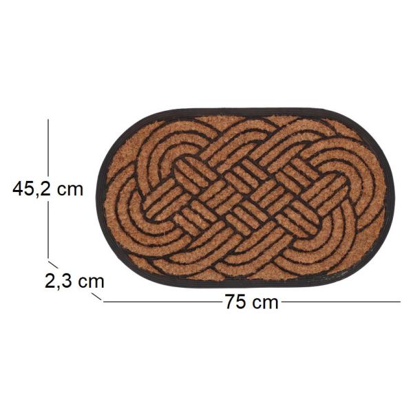 Paillasson en fibres de coco tissé et caoutchouc - ESS-1516