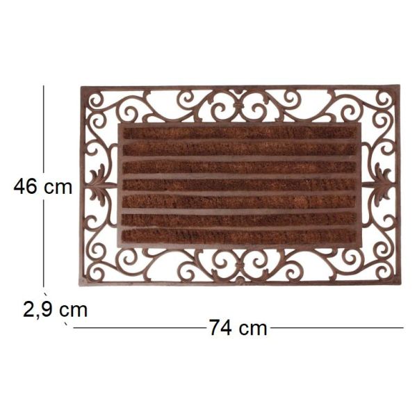 Paillasson en fonte et rouleau coco - ESS-0837