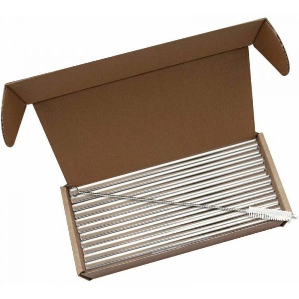 Set 50 pailles droites en inox avec goupillon - 79,90