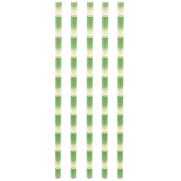 Pailles imprimées fantaisies en papier (Lot de 50)