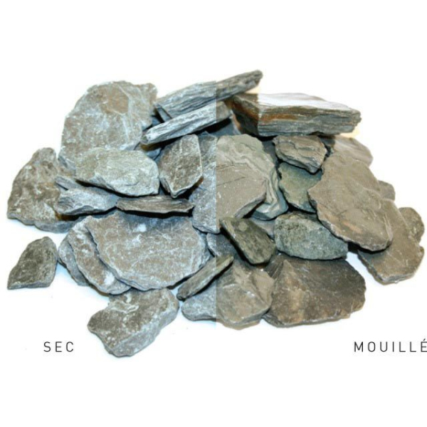 Paillis d'ardoises gris vert argenté 30/60 - SEC-0263