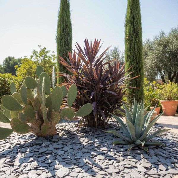 Paillis d'ardoises gris vert argenté 30/60 - SECRET VERT