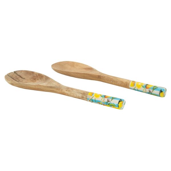 Paire de couverts en manguier  Citron