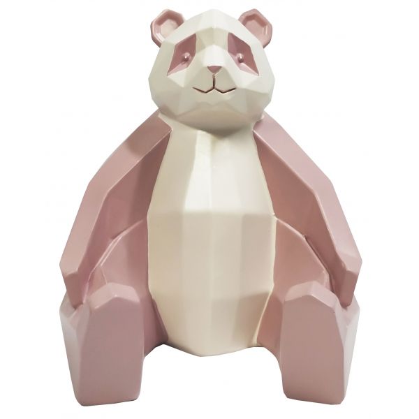 Panda en résine bicolore Origami