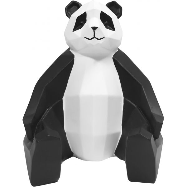 Panda En Resine Bicolore Origami Noir Et Blanc Panda En Resine Bicolore Origami Noir Et Blanc