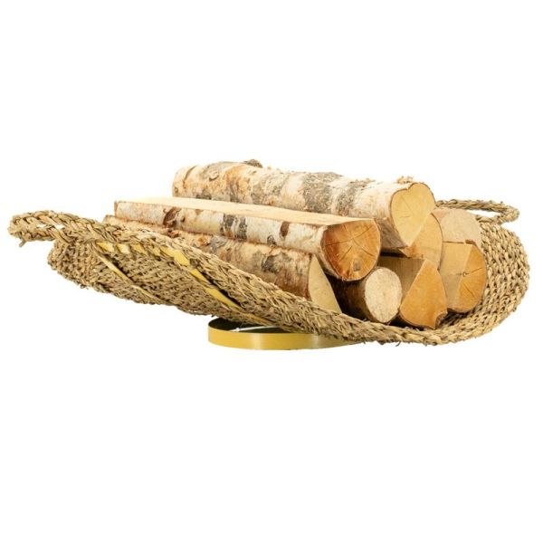 Panier à buche jonc et métal - AUBRY GASPARD