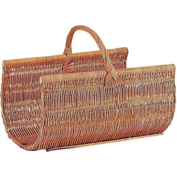 Panier à bûches en osier buff