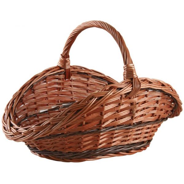 Panier à bûches en osier buff renforcé