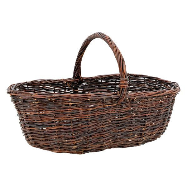 Panier à champignons en osier brut