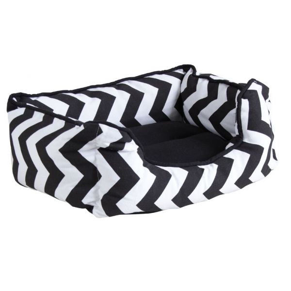 Panier chien ou chat en coton Zigzag