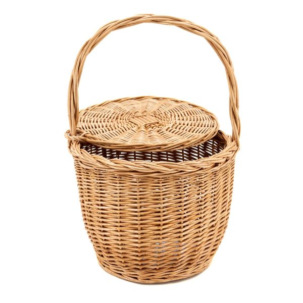 Panier à couvercle pivotant en osier clair - 6