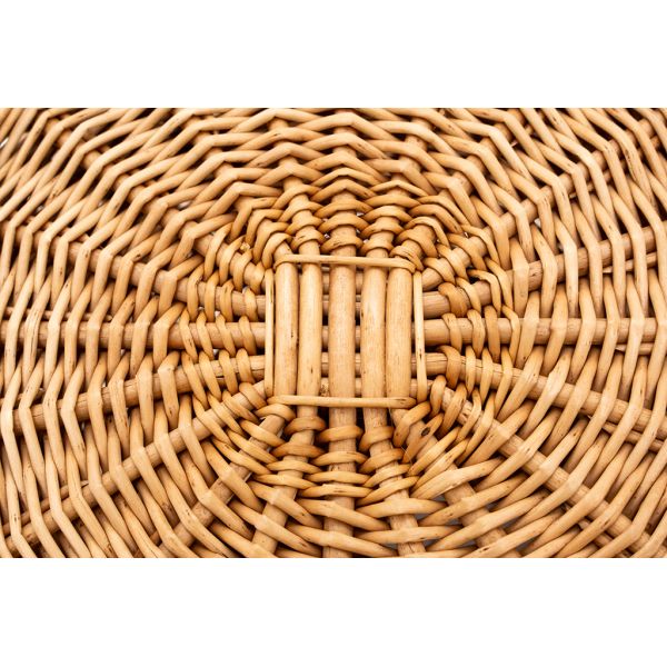 Panier à couvercle pivotant en osier clair - 32,90