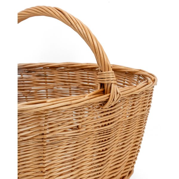 Panier crocane en osier buff - AUB-0971