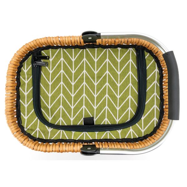 Panier isotherme à anse pliable en osier - AUB-3751