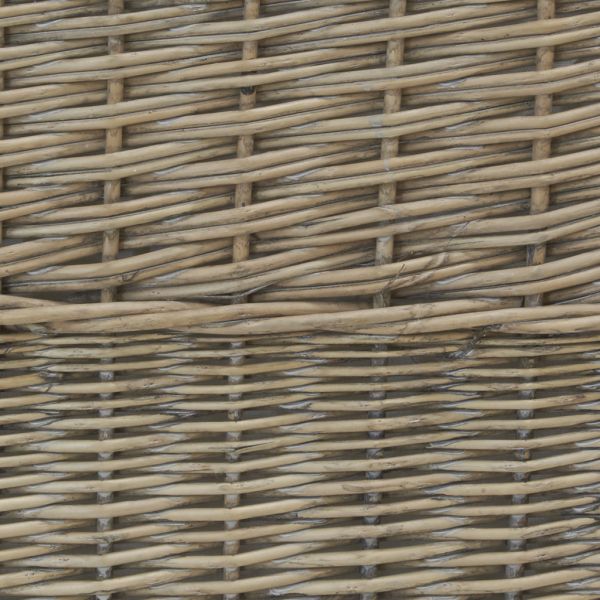 Panier à linge + 4 corbeilles en osier gris (Lot de 5) - AUB-4647