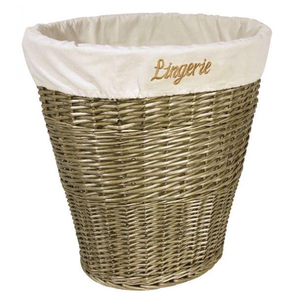 Panier à linge en éclisse grise