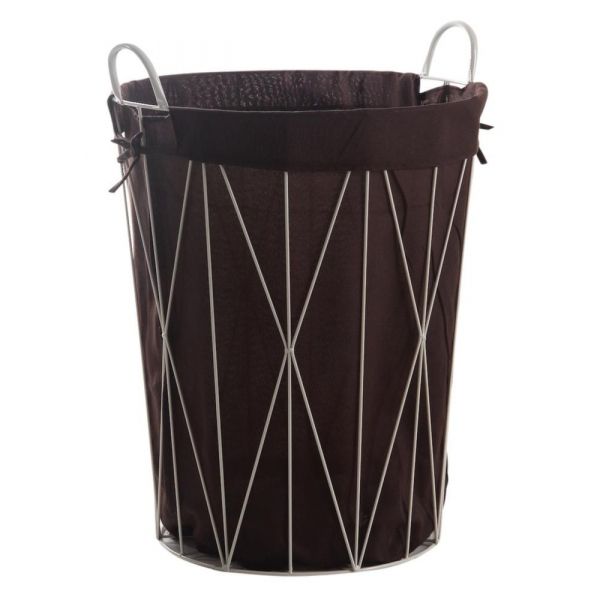 Panier à linge en métal et coton