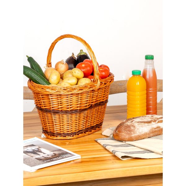 Panier de marché en osier buff - AUBRY GASPARD