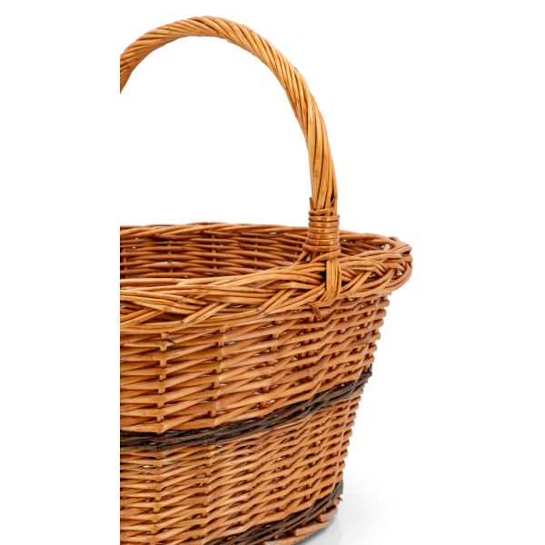 Panier de marché en osier buff - AUB-6574