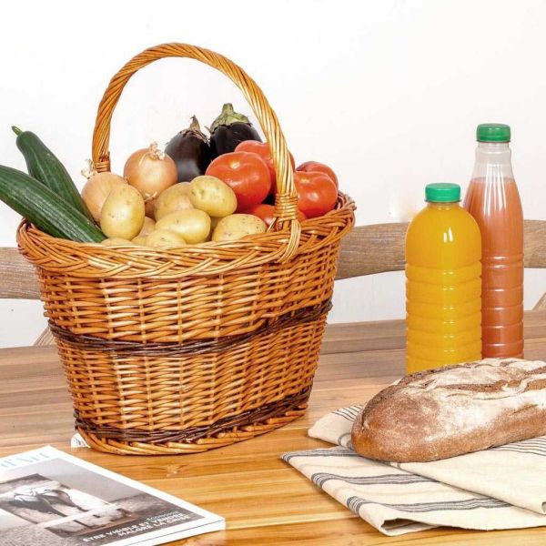 Panier de marché en osier buff - AUBRY GASPARD