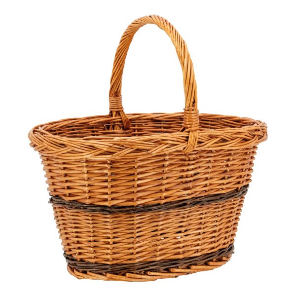 Panier de marché en osier buff