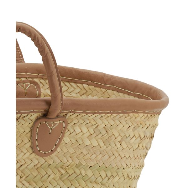 Panier de marché palmier et cuir - 24,90