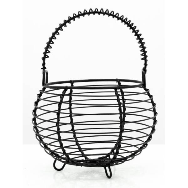 Panier à œufs en métal noir - AUB-7187