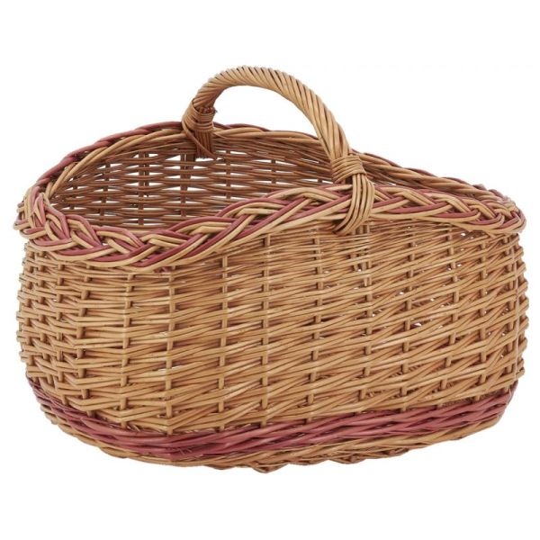 Panier en osier buff et marron