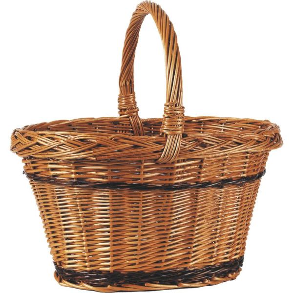 Panier de marché en osier buff