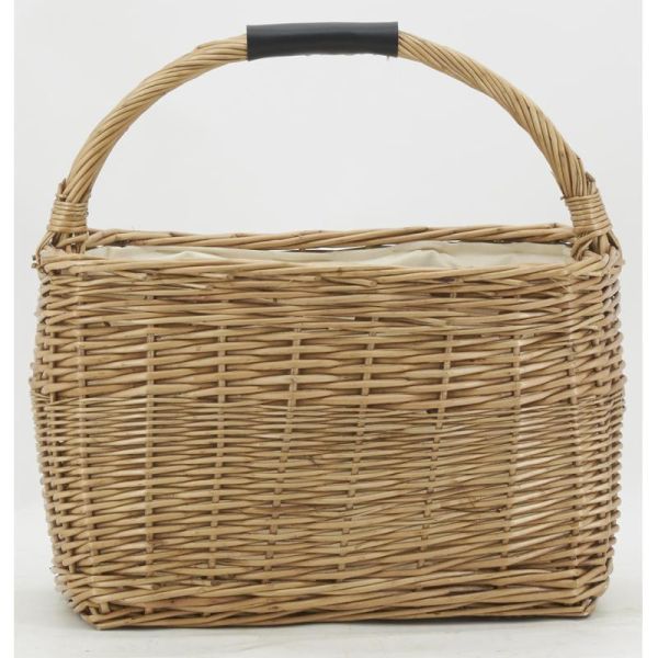 Panier rectangulaire en osier et coton - 34,90