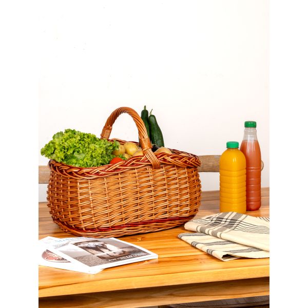 Panier en osier buff et marron - AUBRY GASPARD