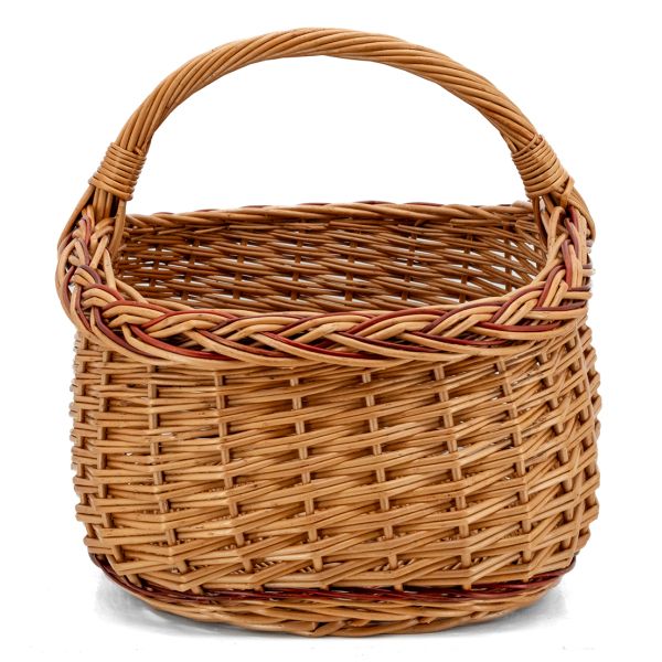 Panier en osier buff et marron - 5