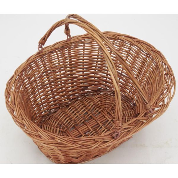 Panier ovale en osier buff - 5