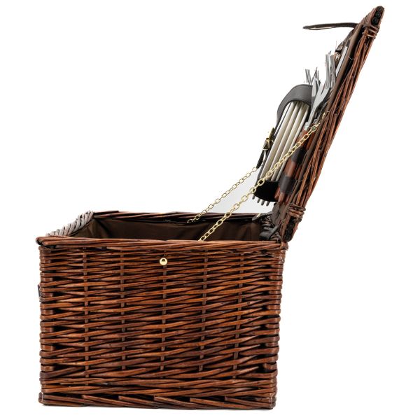 Panier à pique-nique 4 couverts en osier teinté - 91,90
