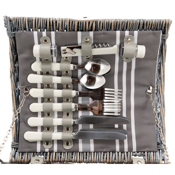 Panier pique-nique isotherme en osier - 8